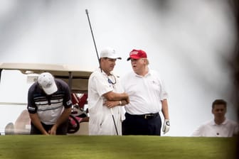 US-Präsident Donald Trump: Im April auf dem Trump International Golf Club in West Palm Beach.