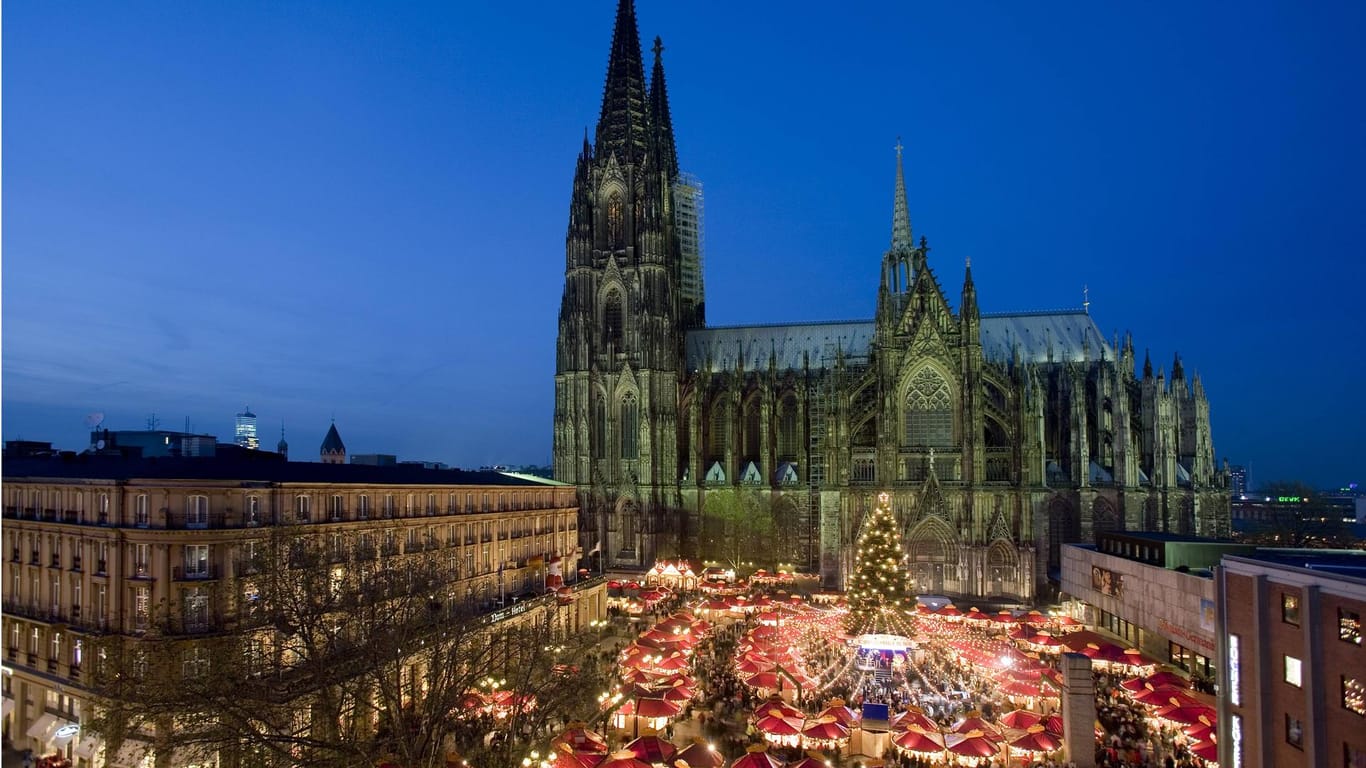 Weihnachtsmarkt am Kölner Dom: Dieser Markt ist der meistbesuchte in ganz Deutschland.