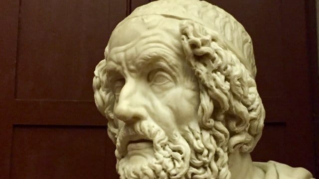 Büste des Homer in der Biblioteca Palatina in Parma (Italien).