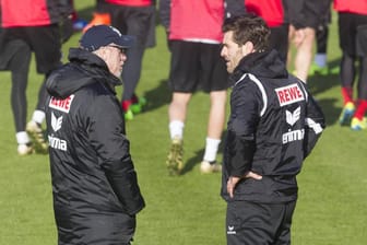 Trainer Peter Stöger (l.) und Fitnesscoach Yann-Benjamin Kugel