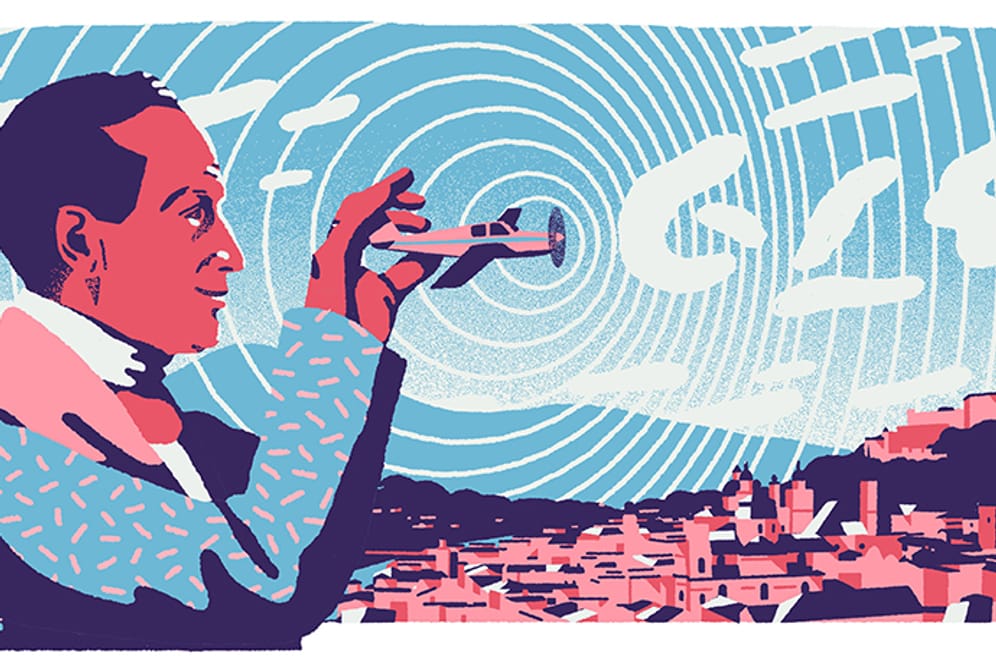 Der Google Doodle zeigt Christian Doppler. Der Mathematiker und Physiker hat die wissenschaftliche Grundlage für die Entwicklung der heutigen Radartechnik gelegt.
