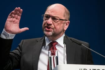 SPD-Chef Martin Schulz beim Deutschen Arbeitgebertag: Der Preis für den Glyphosat-Eklat soll hoch ausfallen.