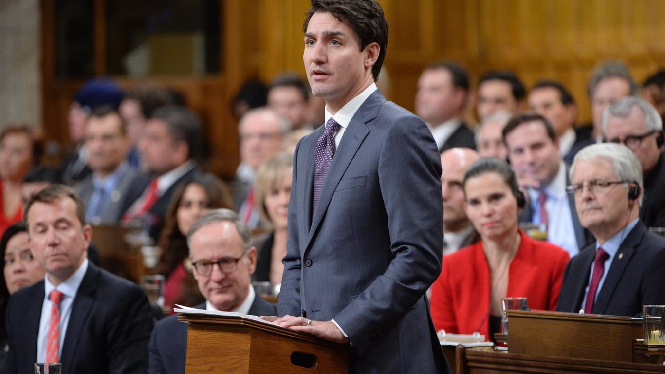 Der kanadische Premierminister Justin Trudeau im House of Commons in Ottawa (Kanada)