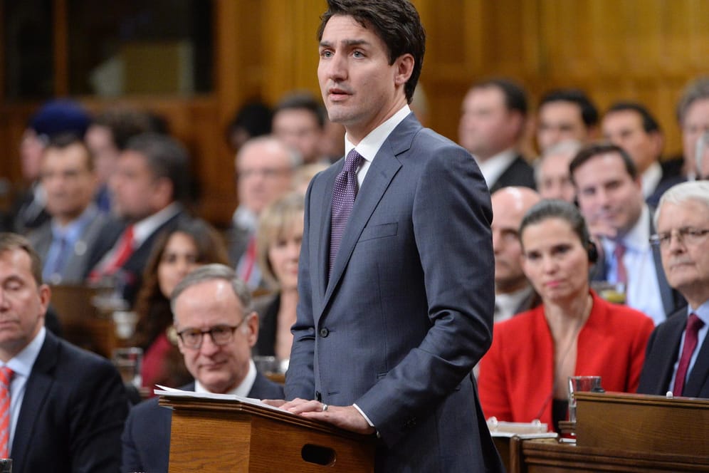Der kanadische Premierminister Justin Trudeau im House of Commons in Ottawa (Kanada)