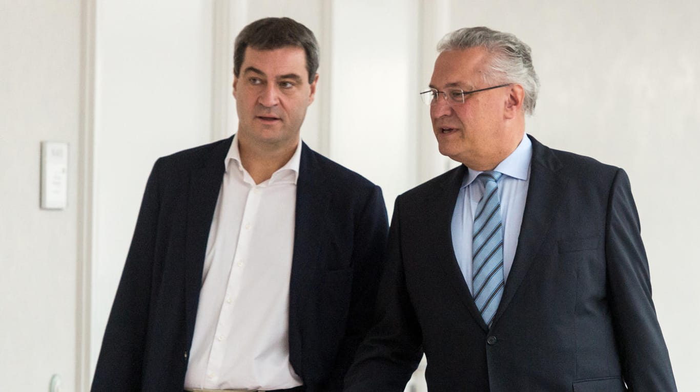 Treten sie gegeneinander an? Bayerns Finanzminister Markus Söder (l.) und Bayerns Innenminister Joachim Herrmann (beide CSU).