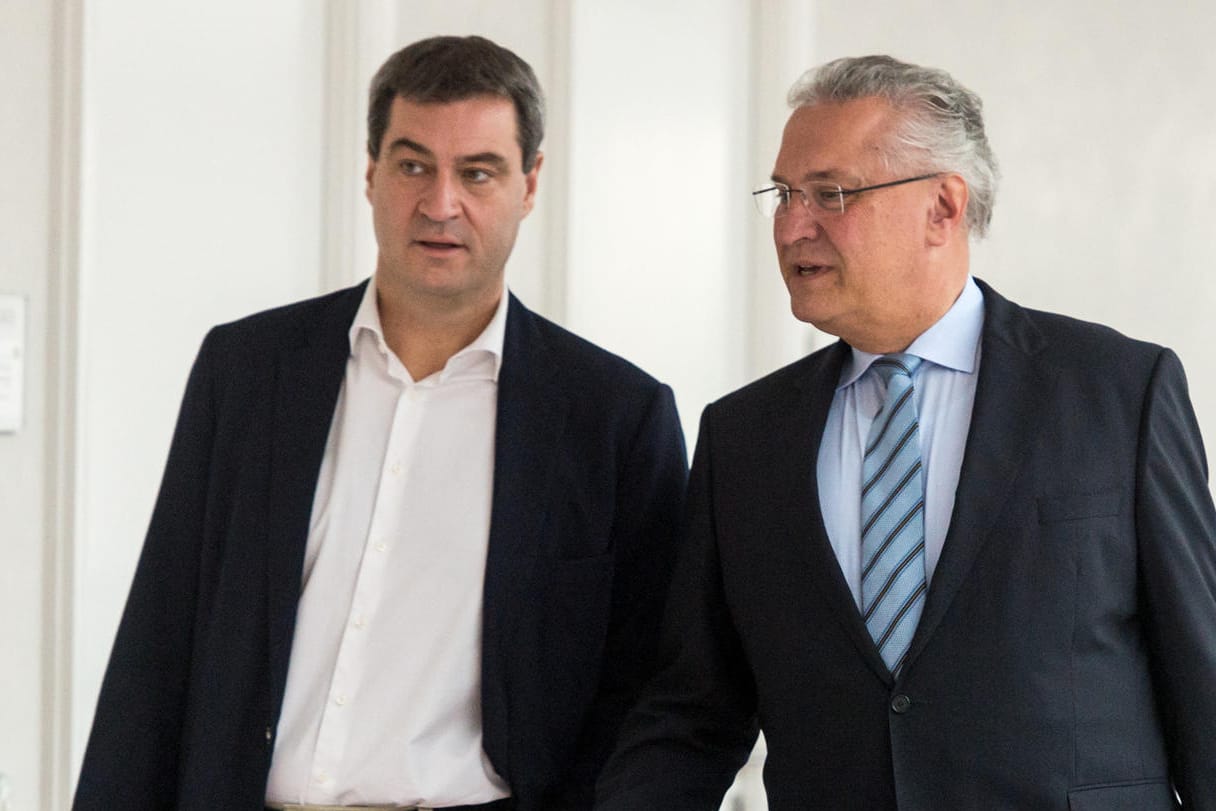 Treten sie gegeneinander an? Bayerns Finanzminister Markus Söder (l.) und Bayerns Innenminister Joachim Herrmann (beide CSU).
