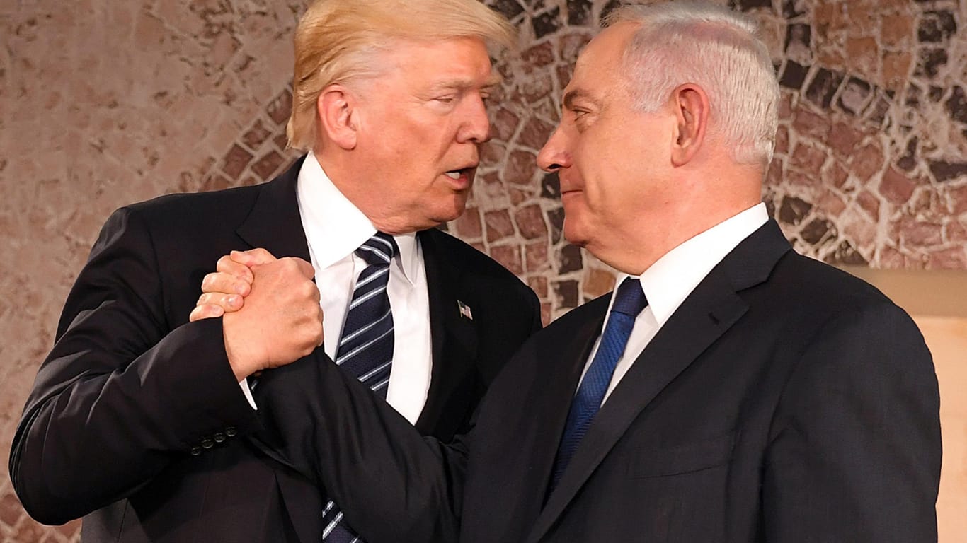 US-Präsident Trump mit dem israelischen Premier Benjamin Netanjahu: Die USA werden offenbar Jerusalem als Israels Hauptstadt anerkennen.