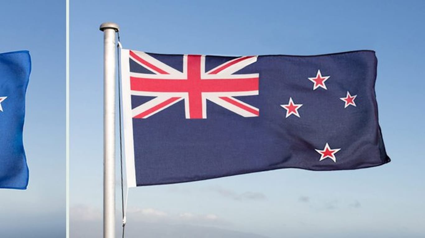 Die Sterne auf der Fahne Neuseelands stellen das Sternbild Kreuz des Südens dar.