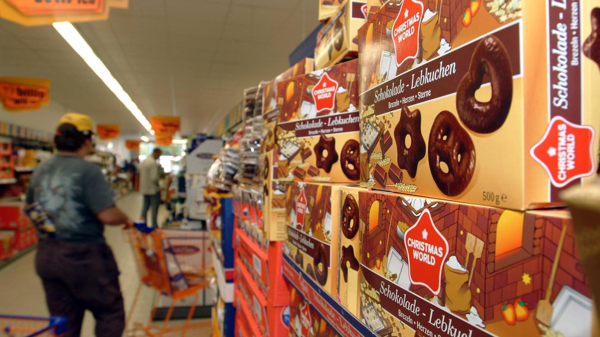 Lebkuchen im Regal eines Supermarkts