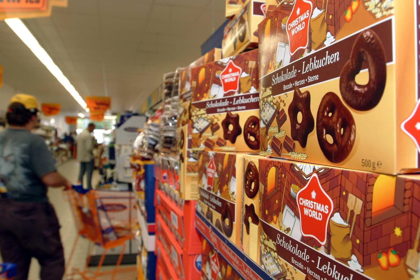 Lebkuchen im Regal eines Supermarkts