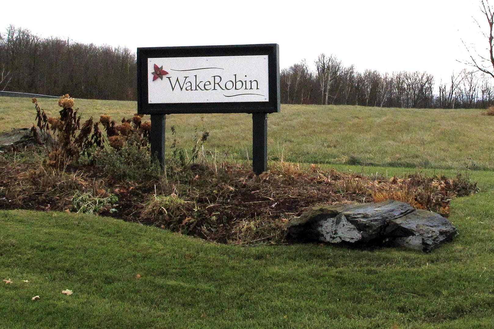 Schild an der Einfahrt der Seniorenresidenz im US-Bundesstaat Vermont: Hier soll die Bewohnerin mit hochgiftigen Stoffen experimentiert haben.