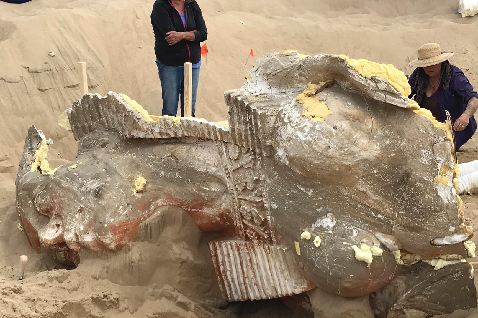 Kopf einer Sphinx-Requisite in USA gefunden