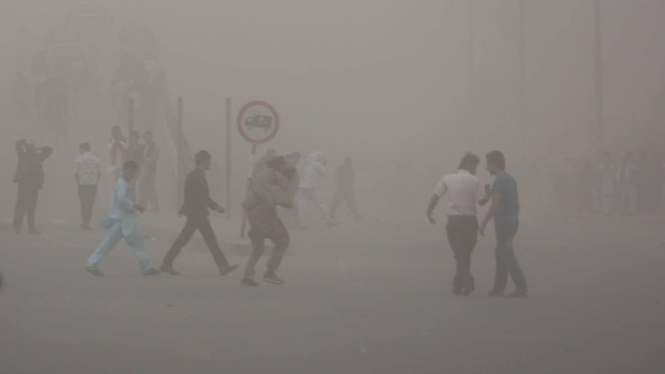 Die hohe Smogbelastung entsteht im Nahen Osten hauptsächlich durch Sandstürme.