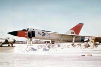 Eine Avro CF-105 Arrow in Kanada. Das Kampfflugzeug ging niemals in Serie.