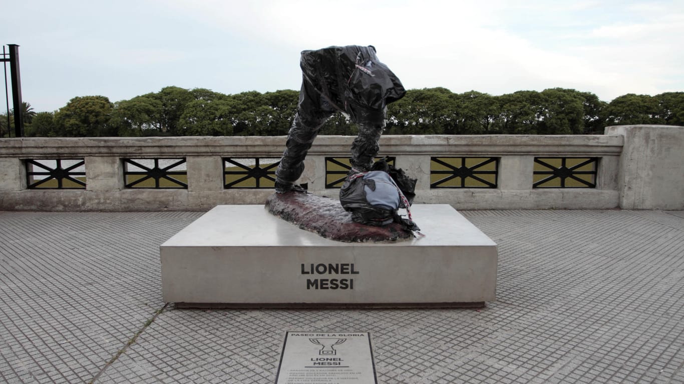 Die Statue von Lionel Messi im Naturpark Costanera Sur wurde bereits im Januar demoliert.