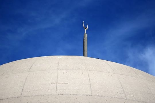 Das Dach der Moschee der Türkisch-islamischen Union Ditib in Köln.