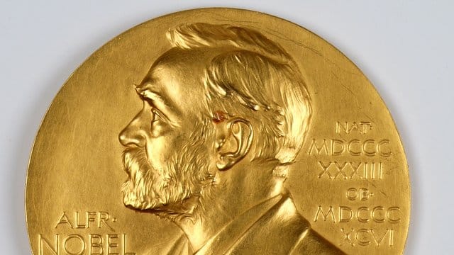 Die nach Angaben des Deutschen Literaturarchivs in Marbach echte Nobelpreismedaille von Theodor Mommsen.