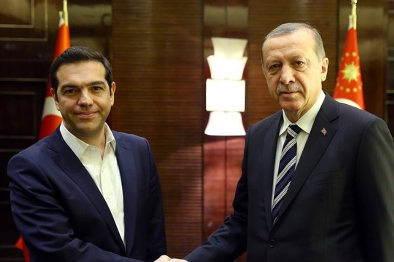 Kommen in Athen zusammen: der griechische Ministerpräsident Alexis Tsipras (l) und der türkische Präsident Recep Tayyip Erdogan.