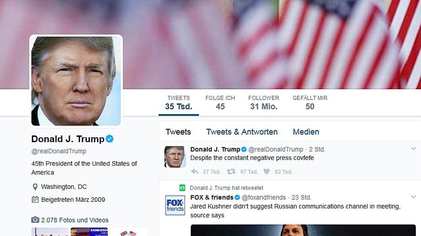 Ein Tweet desUS-Präsidenten sorgt im Netz für Spekulationen: Was wollte Trump seinen Followern mit der Wortschöpfung «covfefe» sagen?