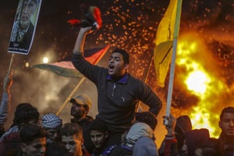 Palästinenser protestieren in Gaza-Stadt gegen die Entscheidung von US-Präsident Trump, Jerusalem als Hauptstadt Israels anzuerkennen.