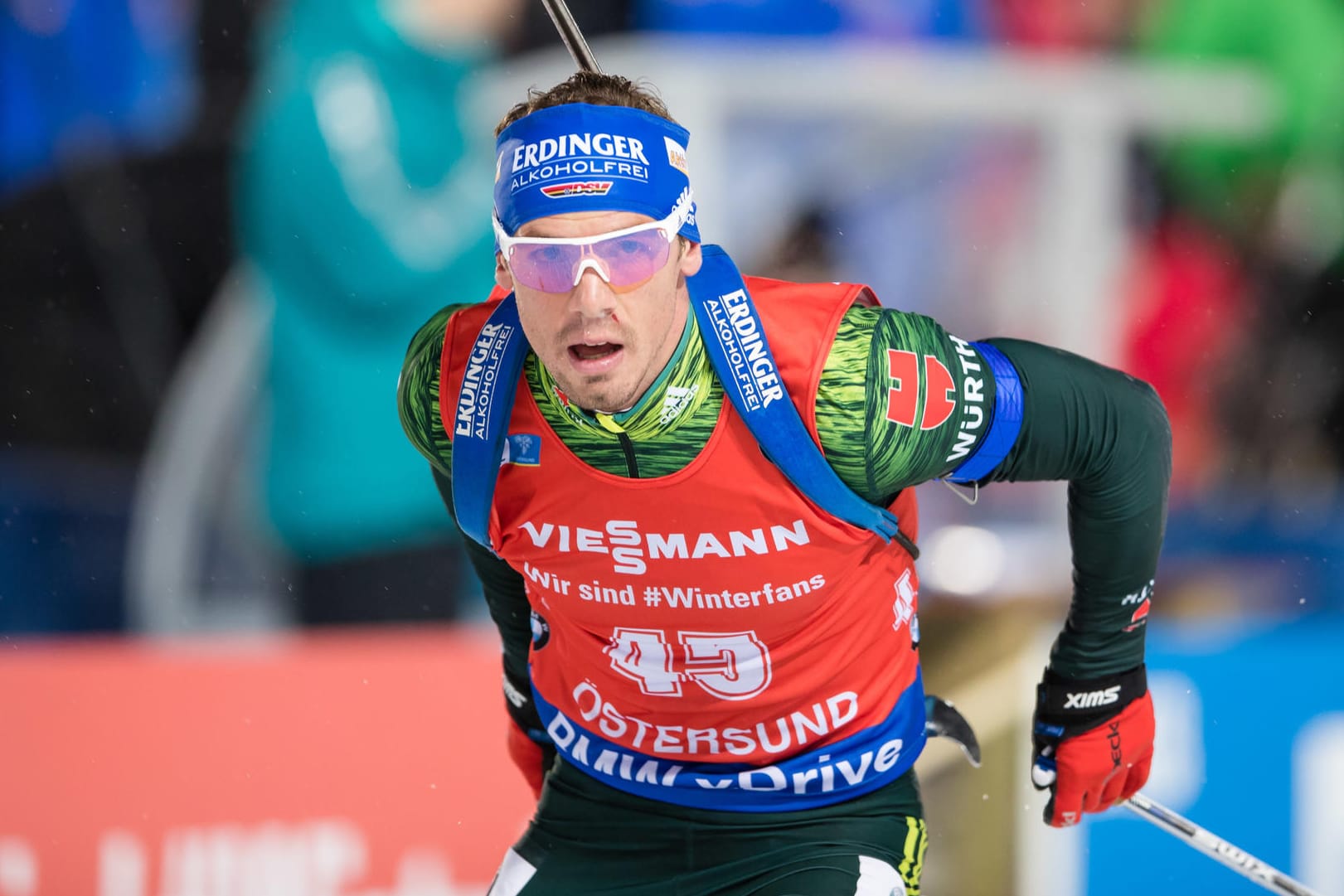 Simon Schempp beim Sprint in Östersund.