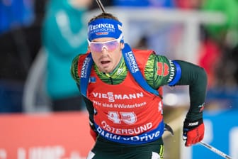 Simon Schempp beim Sprint in Östersund.