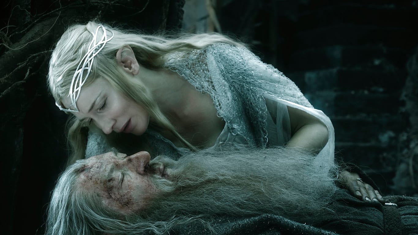 Galadriel (Cate Blanchett) und Gandalf der Graue (Ian McKellen)