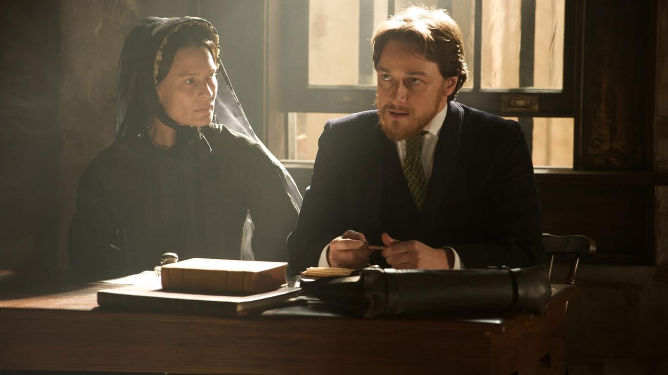 Robin Wright als Mary Surratt und James McAvoy als Anwalt Frederick Aiken in "Die Lincoln Verschwörung"