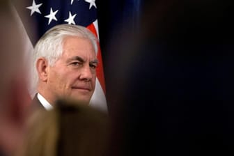 U.S. Secretary of State Rex Tillerson arrives at the U.S. Embassy in Brussels