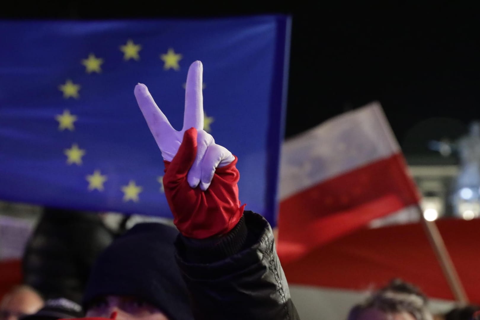 Proteste im November in Warschau: Viele Polen befürchten eine Beschneidung des Rechtsstaates durch die Justizreform.