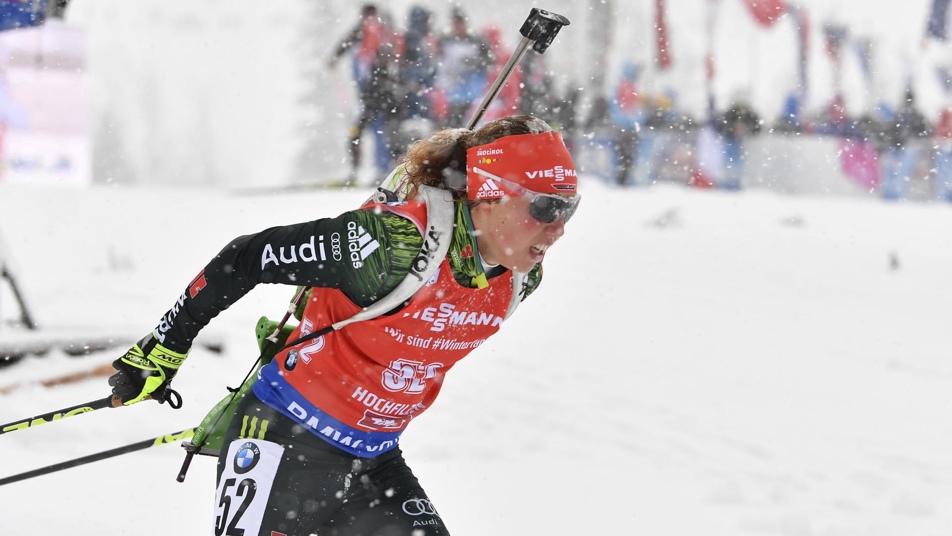 Laura Dahlmeier belegte bei der Verfolgung in Hochfilzen den zehnten Platz.