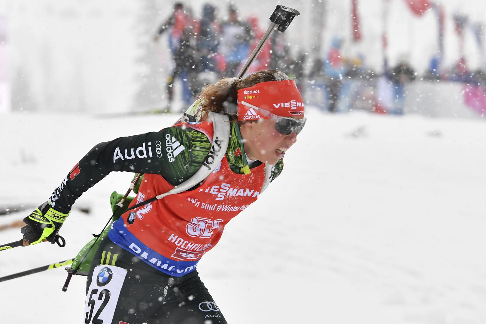 Laura Dahlmeier belegte bei der Verfolgung in Hochfilzen den zehnten Platz.