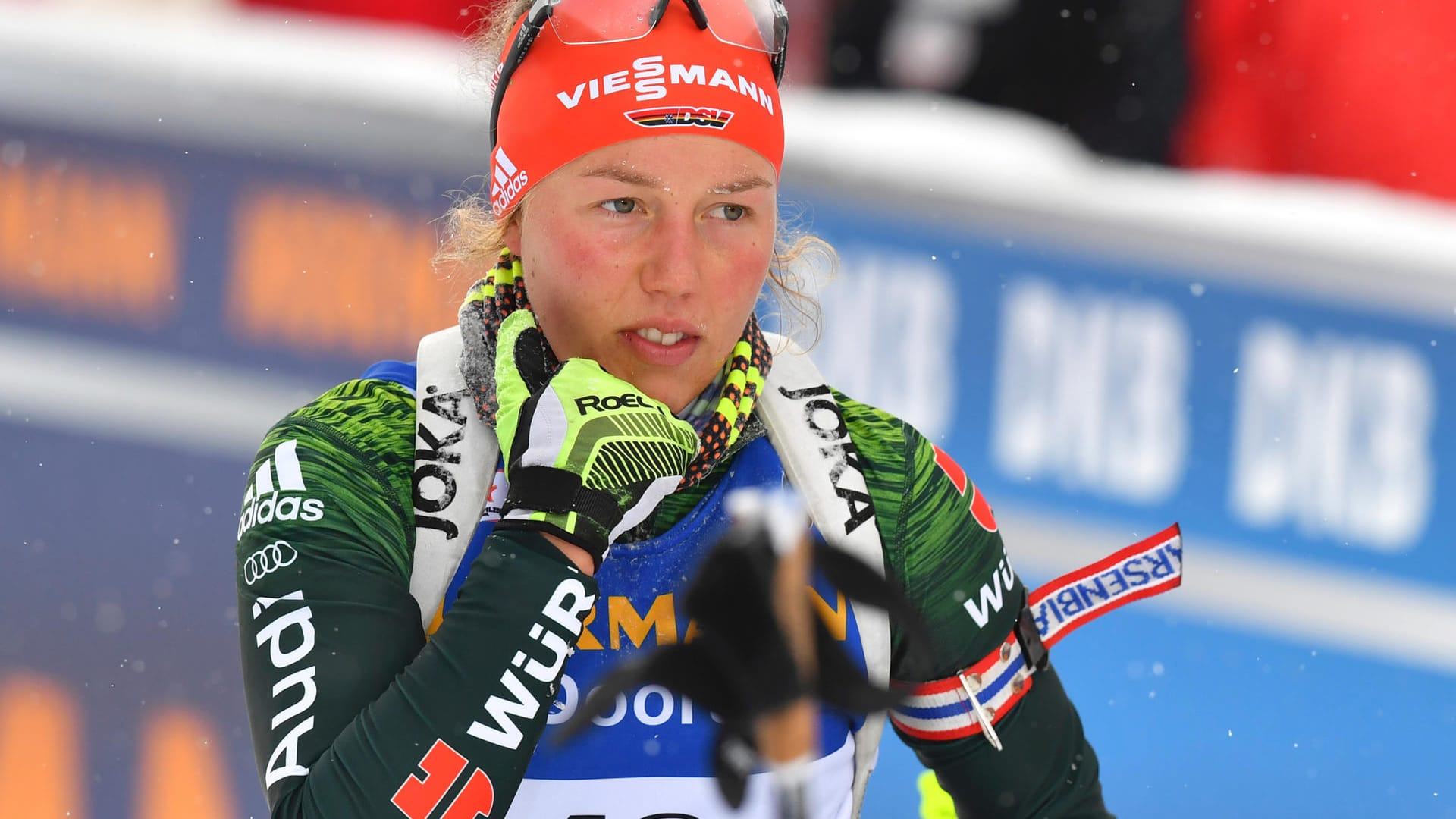 Unzufrieden: Laura Dahlmeier nach ihren Auftritten in Hochfilzen.