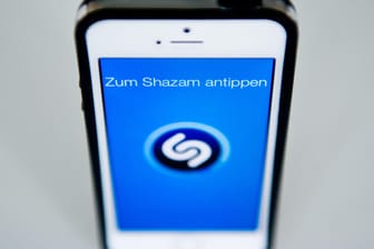 Der Musik-Identifikationsdienst Shazam auf einem iPhone