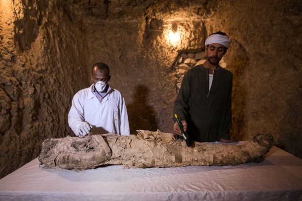 Etwa 3500 Jahre alt ist die Mumie.