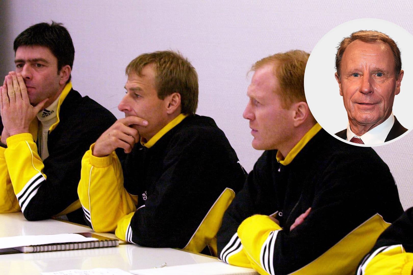 Der Sonderlehrgang für verdiente Spieler 2000 mit Joachim Löw, Jürgen Klinsmann und Matthias Sammer.