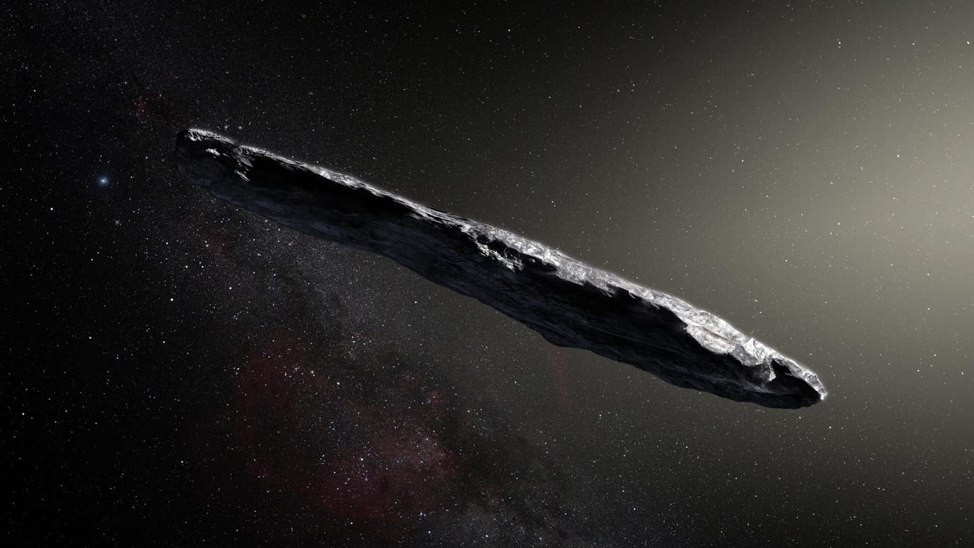 Simulation des interstellaren Asteroiden `Oumuamua