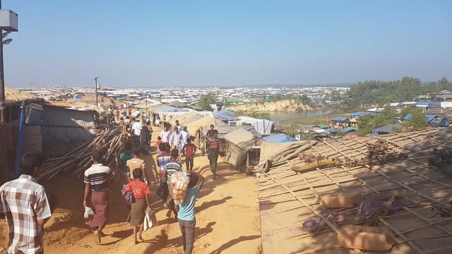 Blick in das Rohingya-Flüchtlingslager Kutupalong in Bangladesch.