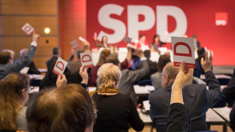 Delegierte beim SPD-Landesparteitag in Erfurt: Nein zur Großen Koalition