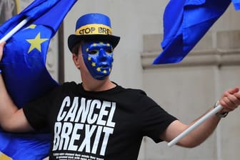EU-Befürworter: Ein Mann demonstriert in Manchester gegen den Brexit.