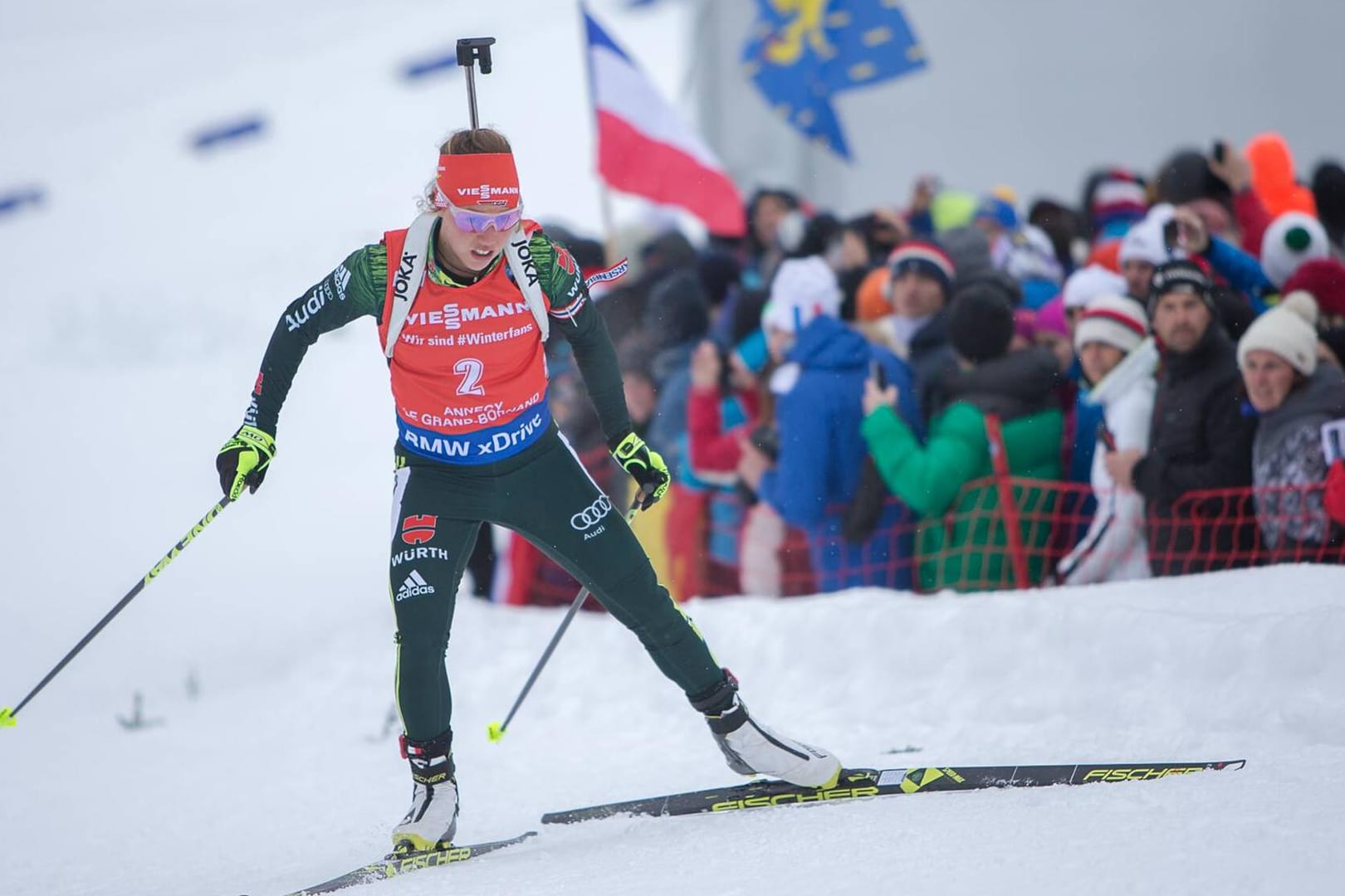 Biathlon-Weltcup in Annecy: Nach dem Sieg in der Verfolgung wurde Laura Dahlmeier beim Massenstart Dritte.