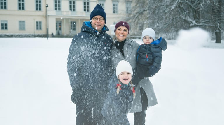 Die Familie der schwedischen Kronprinzessin: Sie senden jedes Jahr Weihnachtsgrüße.