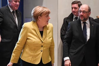 Angela Merkel (CDU) und Martin Schulz (SPD): Trotz bestehender Differenzen verfolgen Sozial- und Christdemokraten in vielen Politikbereichen ähnliche Ziele.