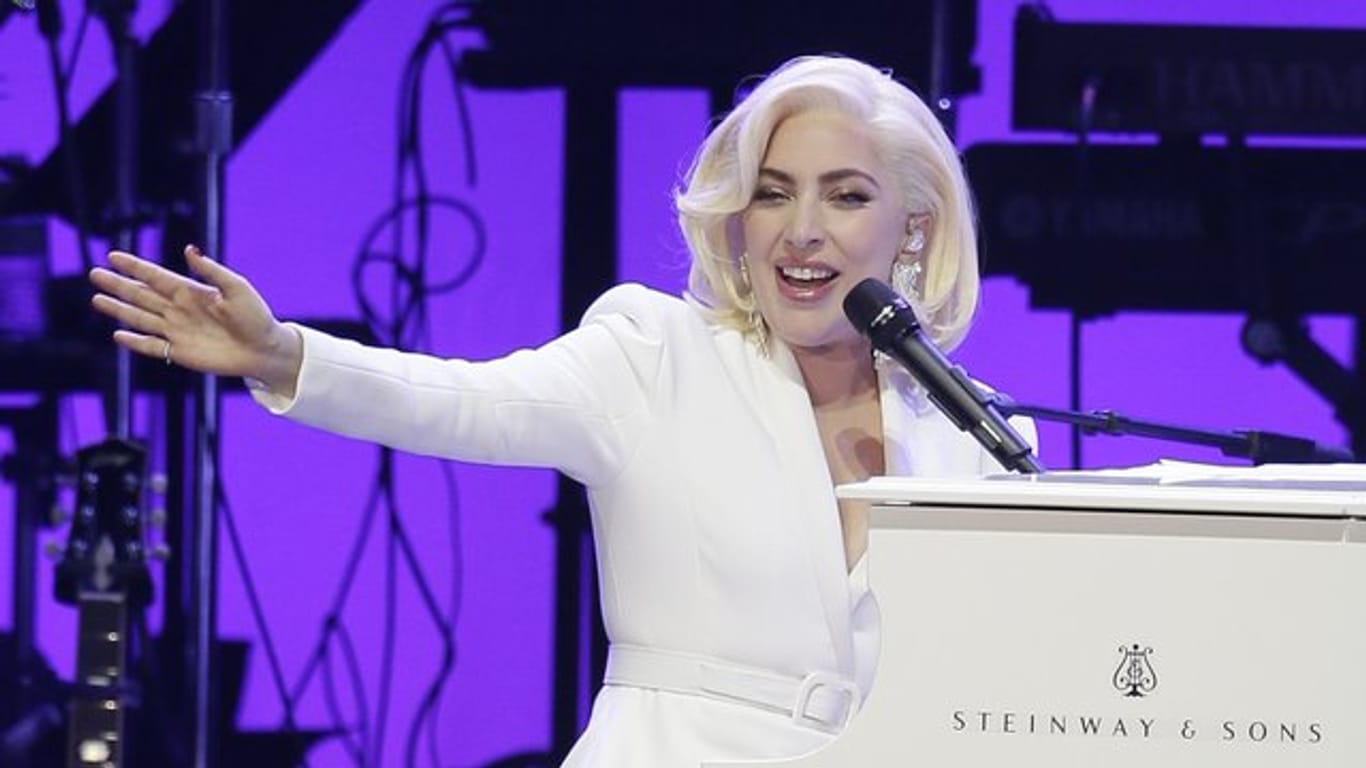 US-Sängerin Lady Gaga im Oktober 2017 bei einem Konzert in Texas, USA.