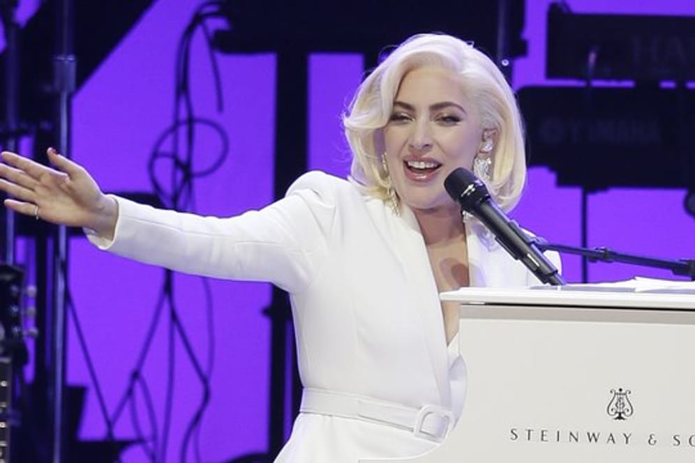 US-Sängerin Lady Gaga im Oktober 2017 bei einem Konzert in Texas, USA.