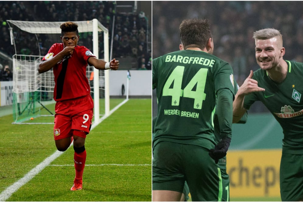 Matchwinner: Leon Bailey (l.) war mal wieder Leverkusens Retter. Bei Werder war es Philipp Bargfrede (Nr. 44).