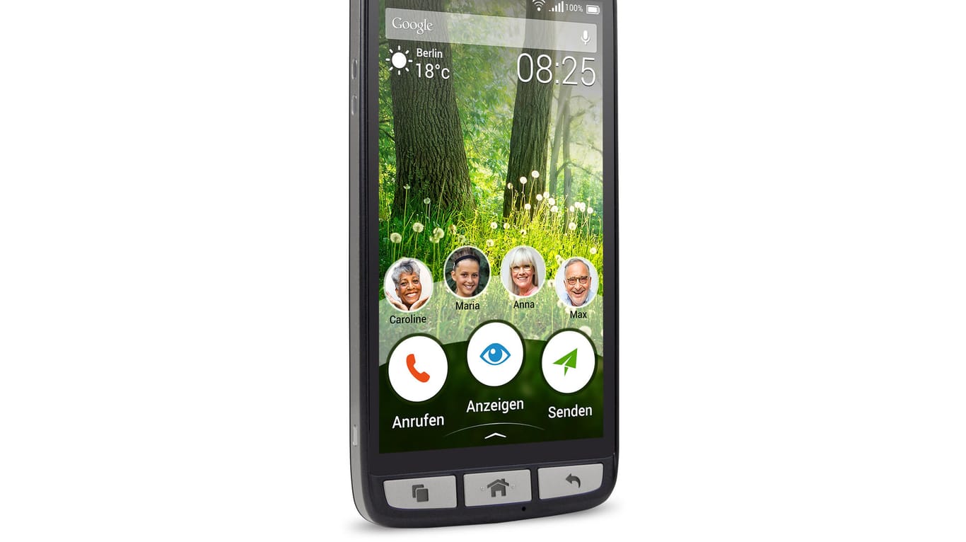 Das Liberto 825 von Doro ist ein vollwertiges Android-Smartphone, das sich leicht bedienen lässt.