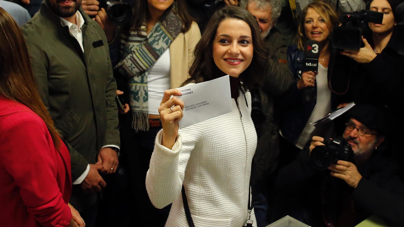 Ines Arrimadas: Errang mit ihrer pro-spanischen Partei Ciudadanos die meisten Sitze.