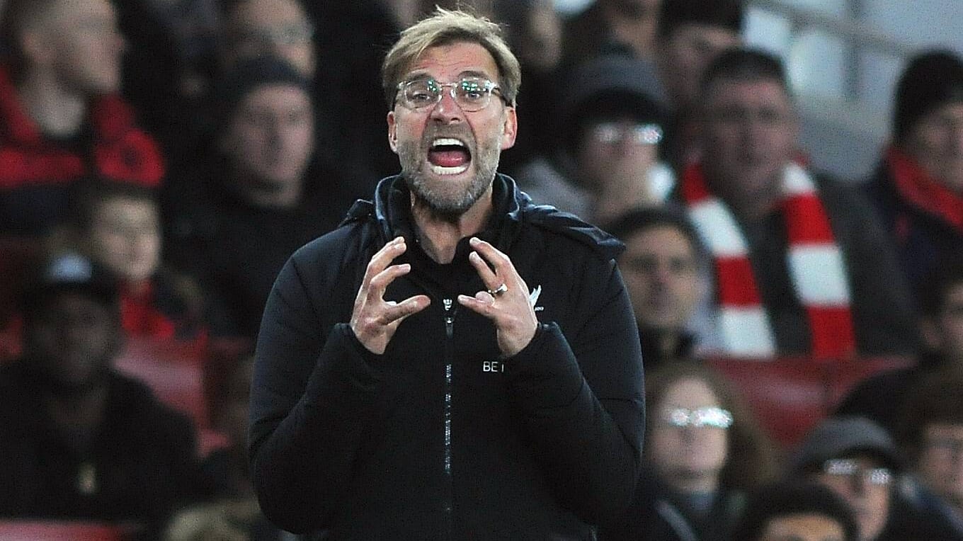 Jürgen Klopp im Topspiel gegen Arsenal: Nah am Ausraster.