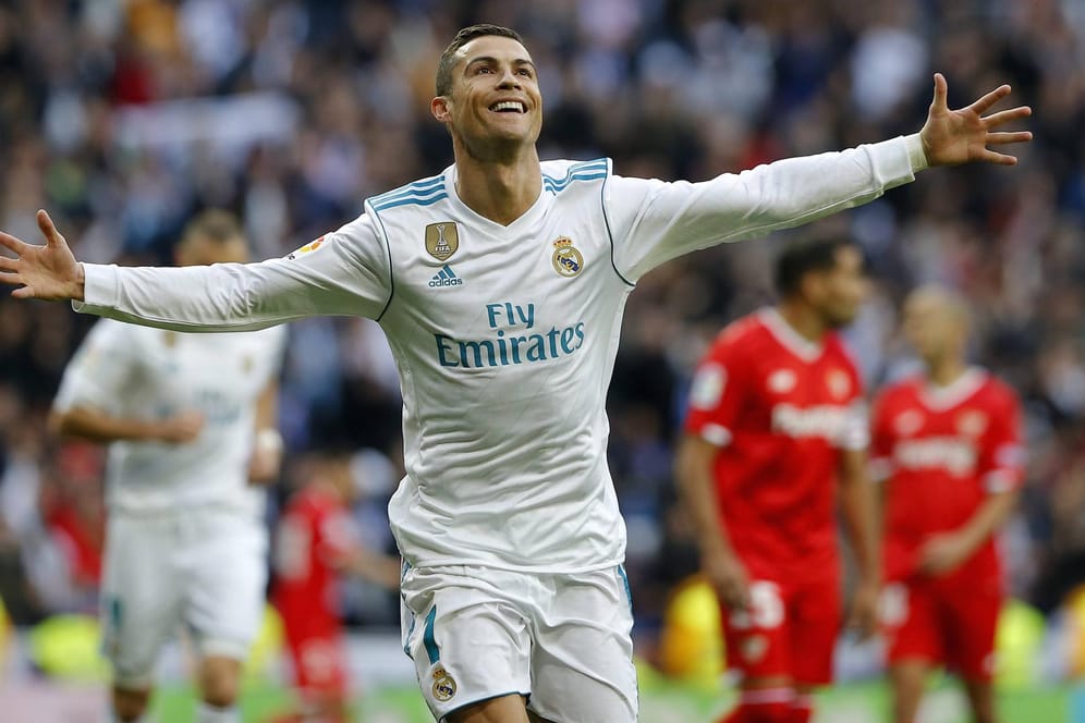 Cristiano Ronaldo beim Jubel: Der Real-Star hatte ein außergewöhnliches Jahr 2017.